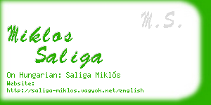 miklos saliga business card